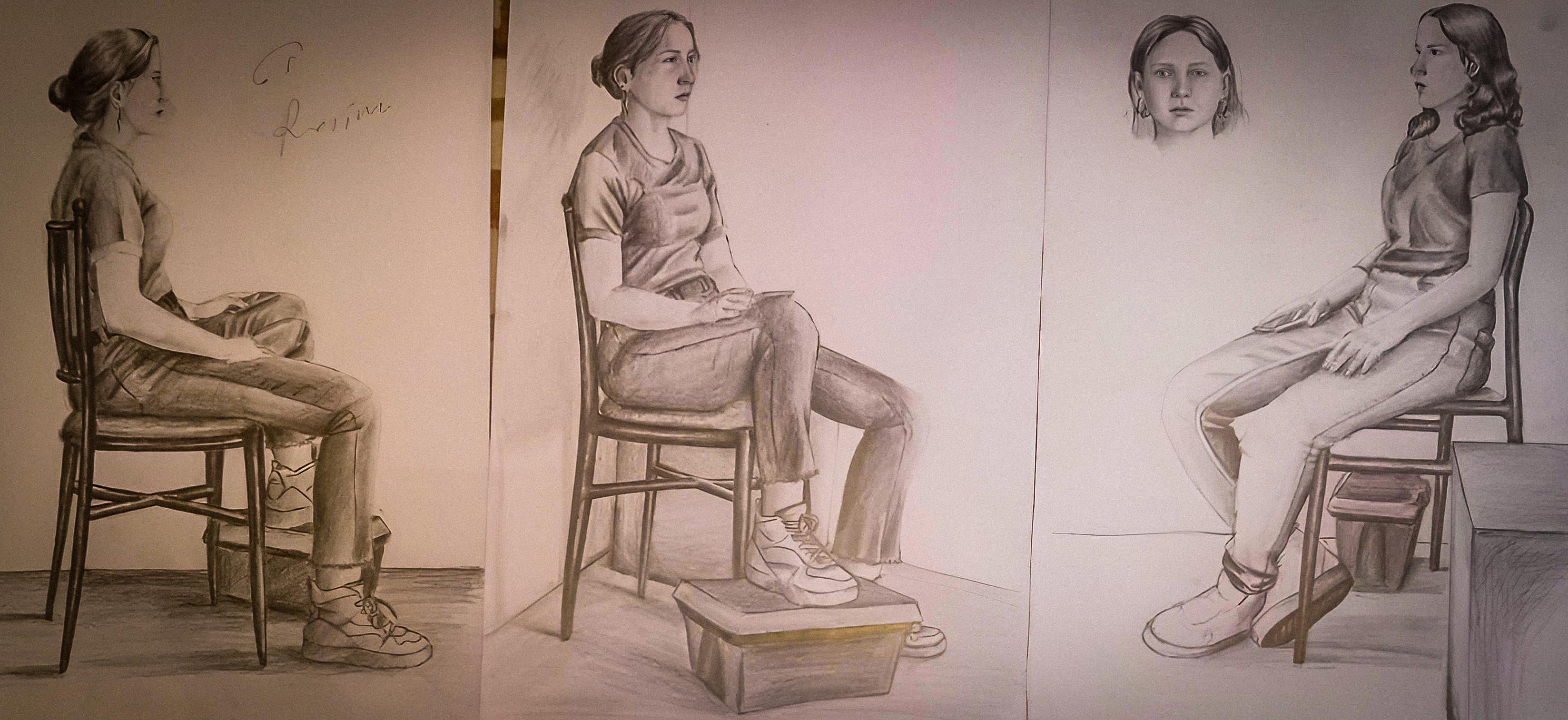 Model II - Graphite Drawing by Eda Tunali